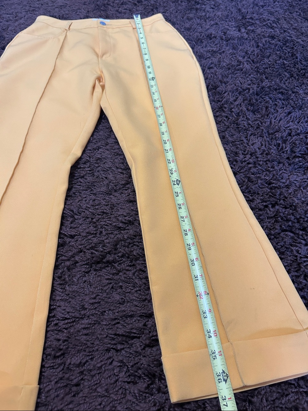 Vintage inspired UNIF High-Rise Cropped Tapered Pants in Yellow - Picture 12 of 12